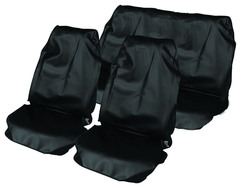 Waterresistant Nylon Seat Protector Set Black Streetwize Accessories