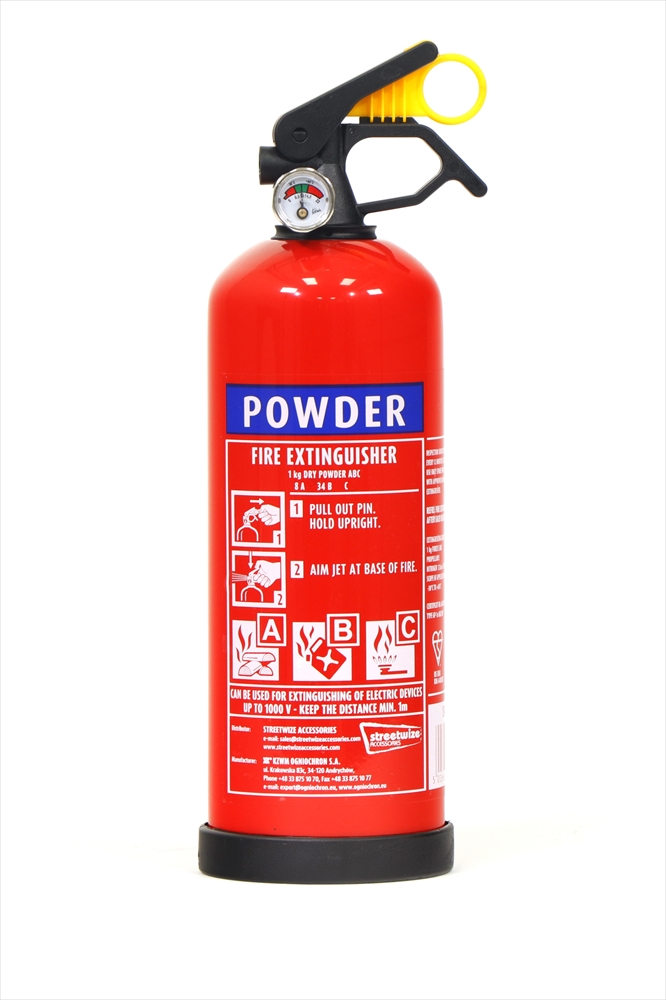 1 Kg Fire Exting ABC Dry Powder with Gauge Streetwize Accessories